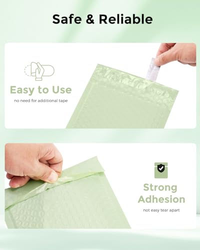 Image of Metronic Bubble Mailers 6x10 inch 600 Pack Mint Green Padded Envelopes Bulk | Usable Size 6x9 inch Waterproof Bubble Envelopes for Small Business Self-Seal Padded Mailers for Mailing Jewelry, Makeup #0