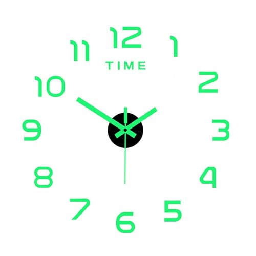 Reloj adhesivo de pared sin marco 3D analógico silencioso miniatura 3