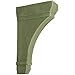 Ekena Millwork BKTWD02X06X10STGR Stockport Vintage Decor Bracket, 2 1/4"W x 6"D x 10"H, Restoration Green