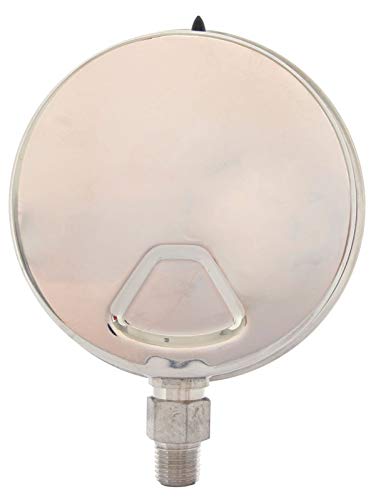 Durachoice 4" All Stainless Steel Oil Filled Vacuum Pressure Gauge - 1/4" Npt Lower Mount, 30Hg/0Psi #TOP3