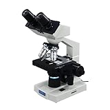 OMAX 40X-2000X LED Binocular Compound Lab Microscope w/ Double Layer Mechanical Stage + Blank Slides, Cover Slips, & Lens Cleaning Paper, M82ES-SC100-LP100