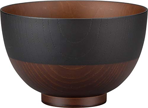 カノー 丼 漆 黒 径14.8×9.5cm 日本伝統色 京型塗分丼 73956