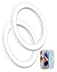 2 Pack Mag-Safe Wandhalterung – Magnetischer Sticker für iPhone 12/13/14/15/16 & Mag-Safe-Hüllen – N52H-Strong-Magnet, Metallgehäuse, Klebepads ohne Rückstände (Weiß)