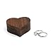 JYCMMFC Ring Box, Wedding Ring Box for Proposal Engagement Handmade Wooden Rustic Ring Holder, Ring Storage Box Stocking Stuffers Her Valentine's Day Christmas Gift Thanksgiving Gift (Heart-shaped)