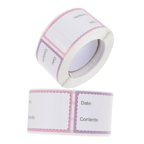 Garneck 2ロール 食品ラベルシール巻 キッチン収納用粘着ラベル 冷凍保存 賞味期限管理に 書き込み簡単で多用途対応 家や業務用容器整理に