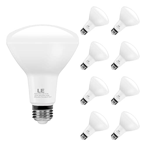 Le Br30 E26 Led Flood Light Bulbs, Dimmable, 10.5W 850 Lumens, 65 Watt Incandescent Equivalent, 2700K Warm White, 110° Wide Beam Angle, 8 Packs #TOP26