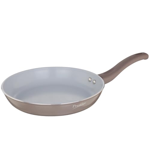 Image of Prestige Ceraglide Duo Frypan 24Cm /1.6L Non-Stick Ceramic Coating|Works On Gas & Induction|High Heating|Cool Touch Handle|Grey