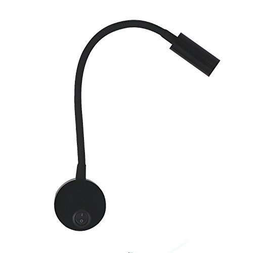 LANFU Lampe Murale 1 * 3W 3000K Lumière de Travail LED pour Lecture de Chevet Applique Modulaire Contemporaine Flexible à Col de Cygne Liseuses Murale