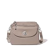 Baggallini Calais - Bolso bandolera para mujer 25 x 18 cm, ligero, resistente al agua, bolso de viaje con RFID y organización interior, Moonrock, Talla única