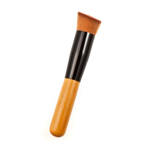 Didiseaon Foundation Brush Face Makeup Brush Beauty Tool Wood Aluminum Face Application under Eye Blending Random Color
