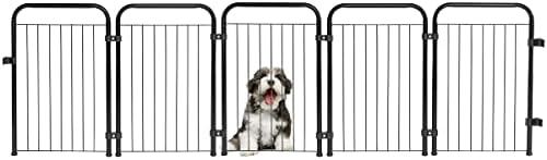Cercado Pet Dobrável Portátil 5 Modulos Segurança Preto