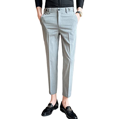 Pantalones clásicos ajustados para hombre sin planchado miniatura 1