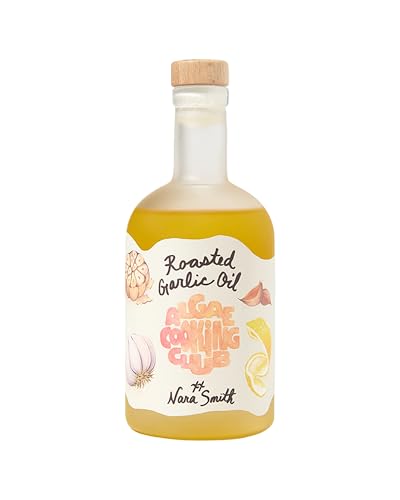 Algae Cooking Club Naras Roasted Garlic Oil (12.7 fl oz) With Hints of Yuzu & Miso Perfect for Drizzling Roasting Baking or Sauting High Smoke Point Avocado Oil Alternative Omega-9 Rich Seed Oil-Free Nara Smith Signature Collaboration Algae Cooking Oil