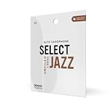 Ance D'Addario Organic Select Jazz, taglio americano, per sax alto, durezza 2 Soft, con custodie singole, confezione da 3