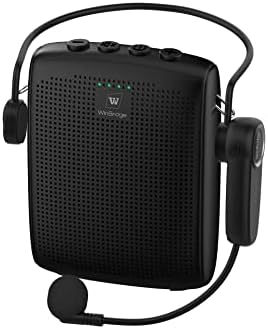 WinBridge Bluetooth Voice Amplifier for Teachers, Wireless Voice Amplifier with Bluetooth Headset Microphone, Portable Megaphone Speaker Headset System, Teacher Must Haves 15W/1500mAh WB002