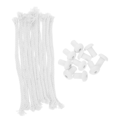 PRETYZOOM 20pcs Wine Bottle Torch Wicks Replacement for Kerosene Lamp Braided Round Cotton Wick for Candlemaking Kit