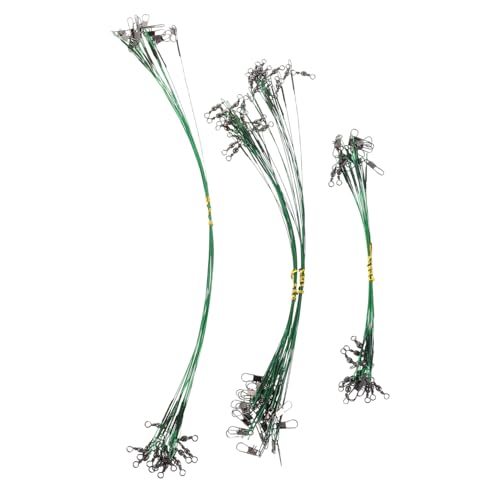 Parliky 1Set High Strength Fishing Wire Leaders with Snap Links Antibite Steel Trace for Saltwater Fishing Tangle Design Durable and Efficient Fishing Gear Each