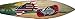 SMART BLONDE Arkansas Flag and US Flag Flip Flop Novelty Mini Metal Surfboard MSB-242