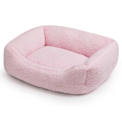 Hollypet Rectangle Pet Bed Sherpa Fleece Dog Bed cover