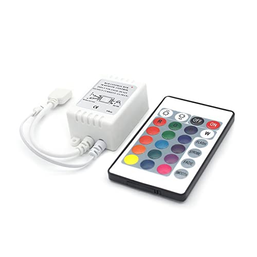 WANGCL 2PCS 24 Keys Wireless IR Remote Controller with Receiver LED Strip Controller RGB Controller for 3528 5050 SMD RGB LED Strip Lights - Image 2