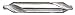 Drillco Drill Bit, 00, Combined Drill & Countersink (Center Drill), High Speed Steel, Bright, 60? (6 Pack)