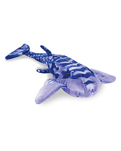 Real Planet Whale Plush Toy - Realistic Stuffed Animal Gift for Kids All Ages, Ocean Marine Creature Plushie, Christmas Birthday Gifts (Leopard Ray, 12