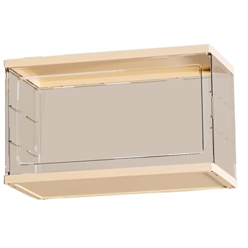 Gvvsjgdbis - Caja de presentación hecha a mano, caja ciega, expositor, caja de almacenamiento, transparente y crema