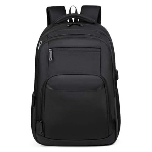 Sac d'école robuste pour homme et femme grand sac à bandoulière noir