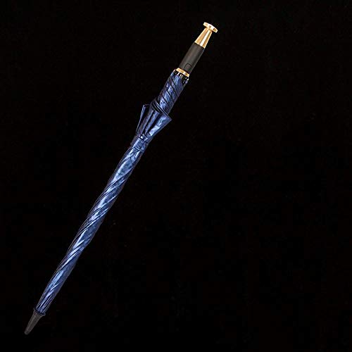 Taschenschirme Griff Regenschirm Business Regenschirm Sonne Und Regen Dual-Purpose Golf Regenschirm-Straight Pol Regenschirm Blau Mit Metallgriff Cover