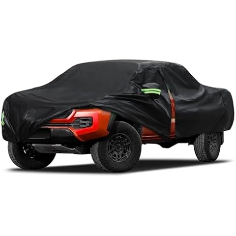 Migaven 6 Layers Car Cover Custom Fit for Toyota Tacoma 2005-2024, Waterproof Full Exterior Cover Rain Sun Protection with Door Zipper Cover