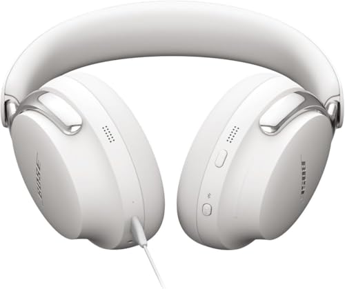 Image of Bose (2nd Gen QuietComfort Ultra Bluetooth Headphones, Wireless Headphones with Spatial Audio, Over Ear Noise Cancelling with Mic, Up to 30 Hours of Play time + 20W Wall Charger (White)