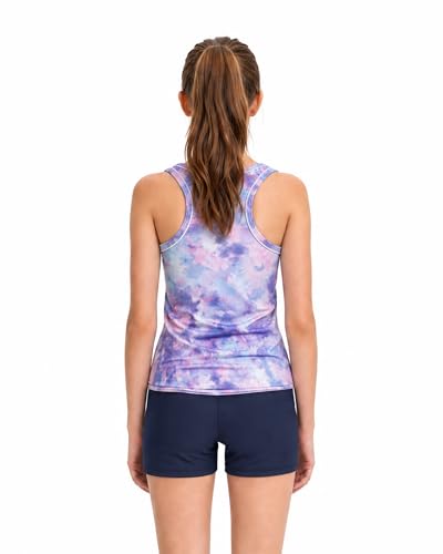 Image of Little Girls' Summer Swimwear Two Piece Boyshort Tankini Kids Swimsuit