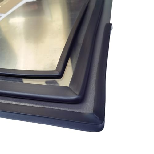 BIUBPW Flexible Edge Trim Rubber 10ft Door Edge Protector U Shape Edge Seal Strip, U Channel Edge Trim for Steel Plates Car Doors Table Corners(Black,2-4mm/0.08-0.16in) - Thumbnail 4