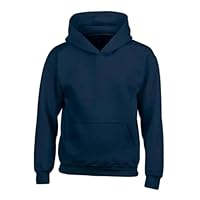 FAIRY BOUTIQUE® Kids Unisex Plain Fleece Pullover Hoodie - Boys Girls Hooded Top Sweatshirt With Kangaroo Pocket (Navy, 11-12 Years)