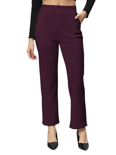 Image of LITVA Premium Women's Formal Trousers (Flexi-Waist | Wrinkle Resistant | Desk-to-Dinner)