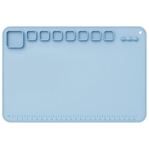 Tapis en silicone antidérapant avec rainures anti-débordement pour peinture