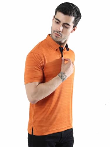 Image of STELLERS Men's Polo T-Shirt | Barcode Weave | Wrinkle Free | Soft and Feather Touch | Arid Play | Regular Fit