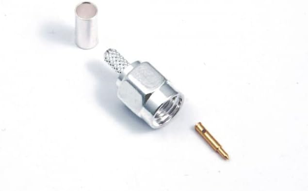 SMA Male for LMR240 Coax Cable - 10 Pack of SMA Male Crimp Connectors RG8X LMR-240