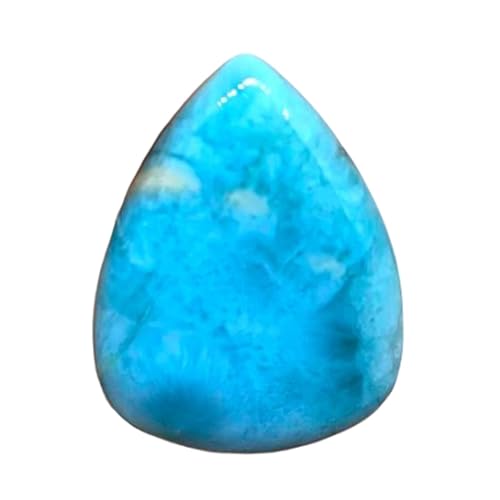 Pierre Larimar naturel haut de gamme 30x22mm forme poire pour joaillerie fine