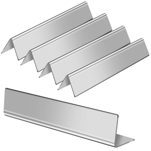 GasSaf 15.3 inch Flavorizer Bar Replacement for Weber 7636,Spirit 300 E-310 E-320 Series,Weber 46510001,47513101 Gas Grill and Others, 5-Pcs 304 Stainless Steel Heat Plate(15.3"x 2.6"x 2.5")