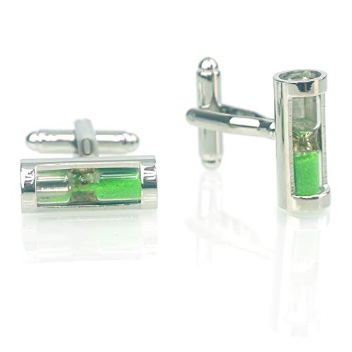 Manijas para camisa de reloj de arena color verde miniatura 1