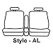 Waterproof Polyester Seat Saver Custom Seat Covers, Grey