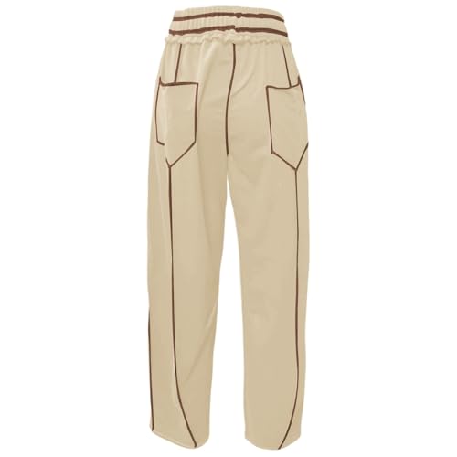 Pantalon décontracté pour femme ample et extensible à jambes larges - 4