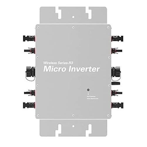 KURAZL WVC 1600W Grid Connect Solar Inverter IP65 Impermeable Detección automática Voltaje de CA Micro inversor 120/230V Detección automática de Corriente, YLLLLY Cover