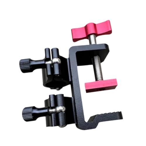 Menolana Fishing Platform Umbrella Stand Sliding Stand Tube Fixing Clip Thickened Stable Fishing Rod Stand Fishing Supplies for Picnic, Black