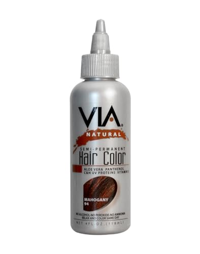 Via Natural Color Semi-permanente para Cabello 4oz Caoba