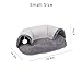 Cat Tunnel Tube with Plush Ball Toys Collapsible Small Dog House Indoor Pet Nest (Gray,Small(19.3x25.6x6.7in))