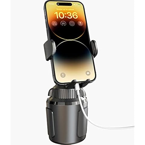 APPS2Car Cup Holder Phone Mount, Cup Phone Holder with Quick Extension Long Arm, Adjustable Universal Cupholder Mobile Mounts for Mercedes SUV Van, Compatible with All Cell Phone iPhone Cover
