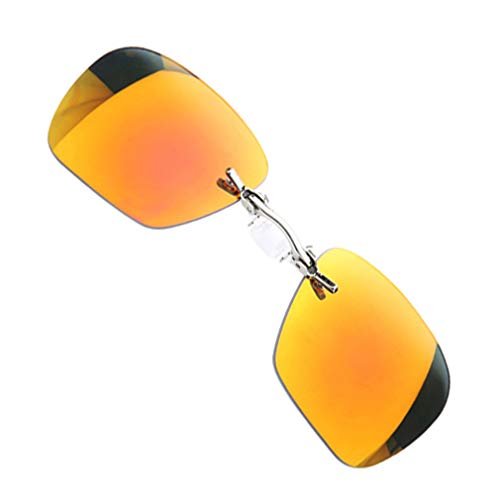 PLOPLO Retro Clip On Nose Rectangular Sunglasses Matrix Morpheus Movie rimless