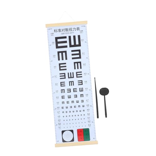 FOMIYES Family-Friendly Eye Chart Set 3-in-1 Vision Test Chart Myopia Detection Tool Eye Exam Tools Optometry Equipment